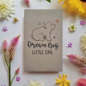 Baby Polar Bear Card With Dream Big Little One - Filled with bee friendly flower seeds